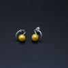 Natural pearl earrings for women,customized colorful round pearl earrings 925 silver for christmas gift