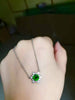 Natural green diopside Necklace Natural red garnet Pendant Necklace 925 sliver trendy small lovely star Girl party gift Jewelry