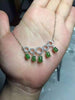 Natural green jasper Necklace natural gemstone Pendant Necklace S925 silver Fashion Elegant water drop Circle women Jewelry