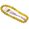 Natural green yellow agate 33beads tassel Stone round Shape 10mm beads Prayer beads tasbih Muslim Tasbih Islamic bracelet