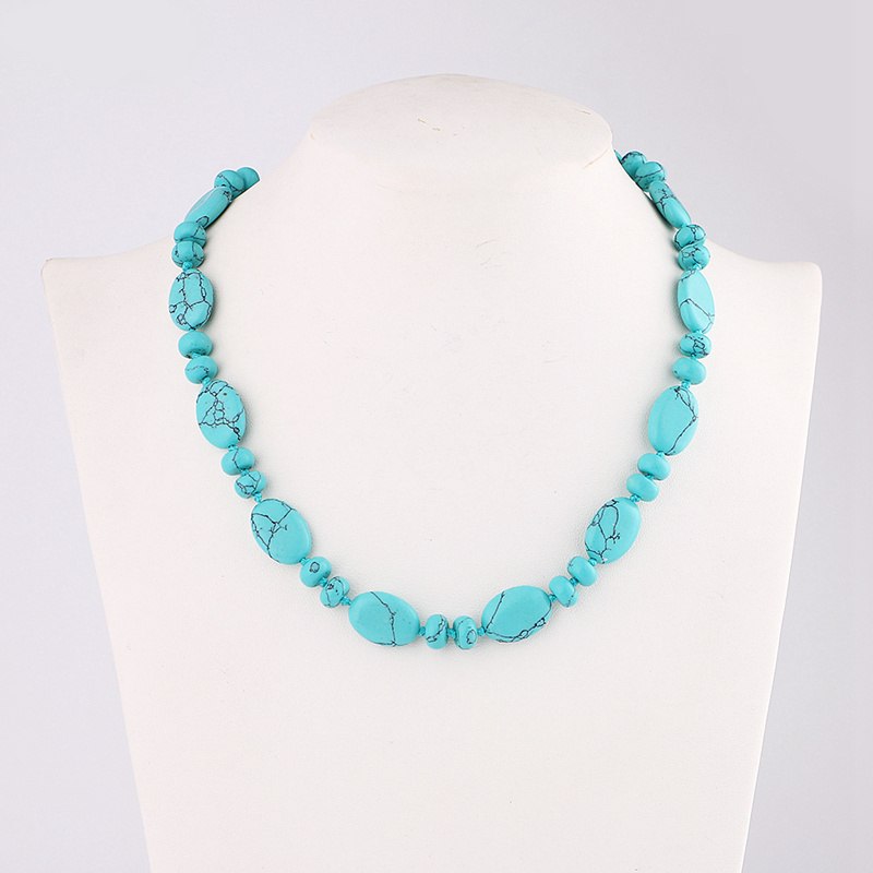 Natural jade necklace Vintage Crystal Power Chain Charm Reiki Men Statement Fine Jewelry 48cm Natural Stone Agate Jasper Beads