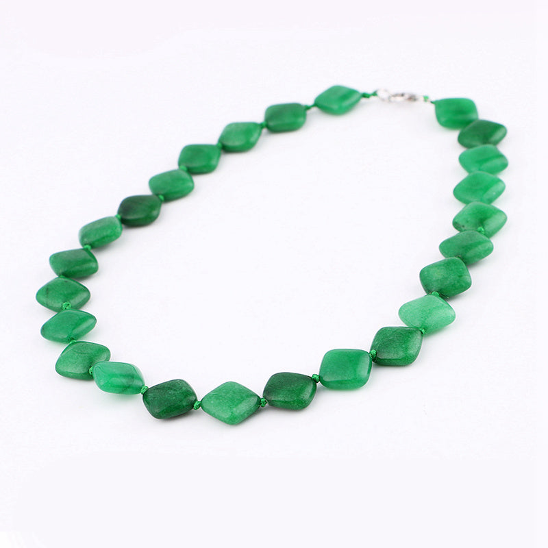 Natural jade necklace Vintage Crystal Power Chain Charm Reiki Men Statement Fine Jewelry 48cm Natural Stone Agate Jasper Beads