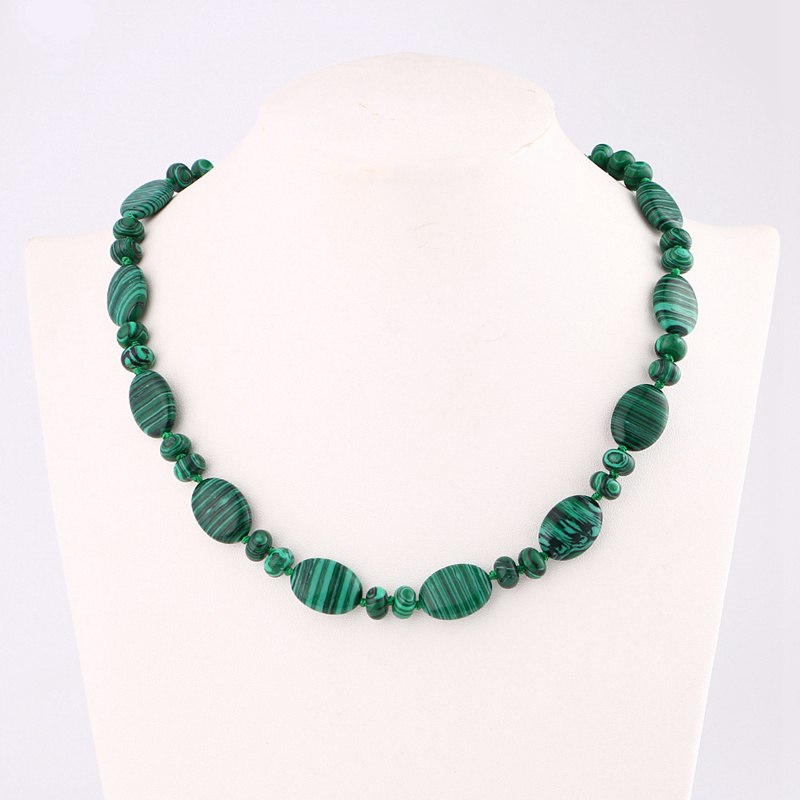 Natural jade necklace Vintage Crystal Power Chain Charm Reiki Men Statement Fine Jewelry 48cm Natural Stone Agate Jasper Beads