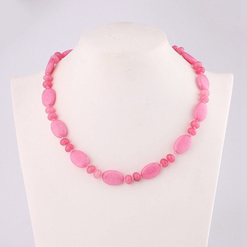 Natural jade necklace Vintage Crystal Power Chain Charm Reiki Men Statement Fine Jewelry 48cm Natural Stone Agate Jasper Beads