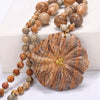 Natural jade necklace Women flower pendant Hand Carved Crystal Sweater chain 48cm Gift Fringe tassel With beads Ethnic Jewelry