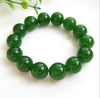 Natural jasper green jade bracelets Beads refill Gem Stone Lucky Stretch Elastic Bracelet Fashion Jewelry