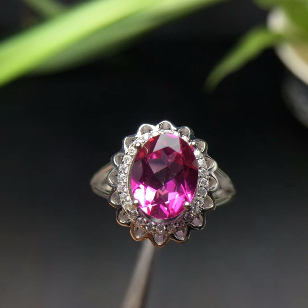 Natural opal woman rings change fire color mysterious 925 silver adjustable size