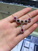 Natural peridot Necklace Natural tourmaline Pendant Necklace 925 sliver trendy round circle women Girl party gift fine Jewelry