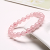Natural pink crystal bracelet fashion crystal bracelet lovers romantic Rose crystal 10 mm crystal