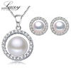 Natural real pearl jewelry sets 925 silver vintage jewelry sets wedding,fine bridal earrings jewelry sets for women girls gift