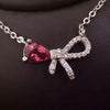 Natural red garnet stone Necklace natural gemstone Pendant Necklace S925 silver Fashion Luxury Butterfly Fly Bow women Jewelry