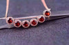 Natural red garnet stone Necklace natural gemstone Pendant Necklace S925 silver trendy Circular bubble arr women party Jewelry