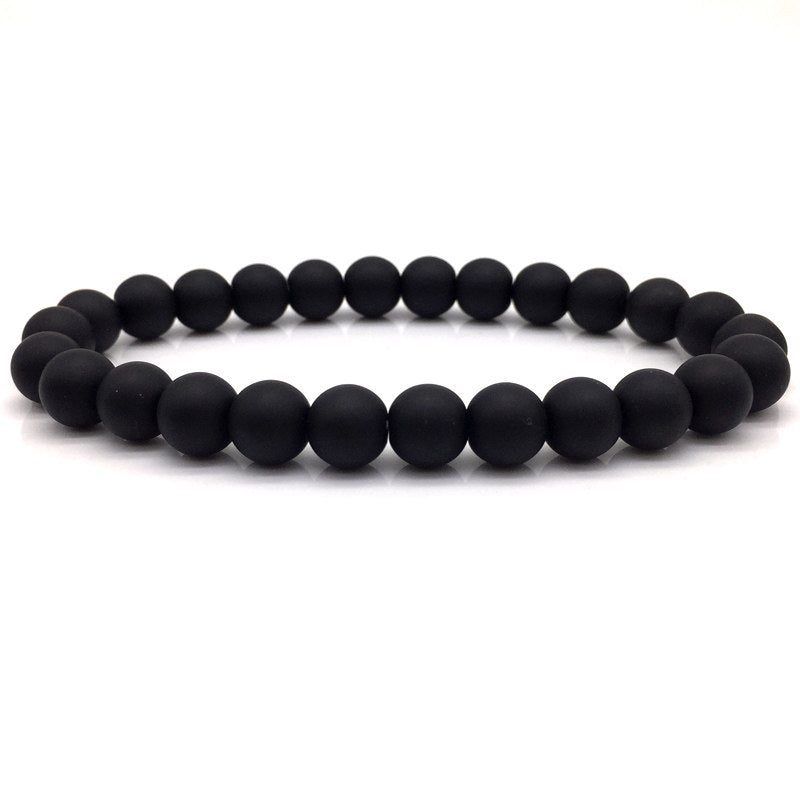Natural stone bracelet Black Obsidian Natural Stone Bracelets Couple 10mm Beads Strand Yoga bracelets & bangles For Women Men