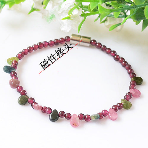 Natural tourmaline & Garnet beads Bracelet jewelry Fine Gemstone Bracelets Jewelry For women Gift with certificate Drop Shipping