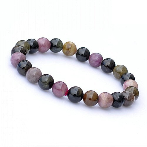 Natural tourmaline Round beads Bracelet jewelry Fine Gemstone Bracelets Jewelry For women Gift with certificate Drop Shipping