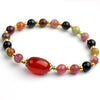 Natural tourmaline With Agate beads Bracelet jewelry Fine Beaded Bracelets Jewelry For women Gift with certificate Drop Shipping