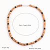 Natural wood bead & 8mm black bead Surfer Necklace for men tribal jewelry