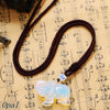 Nature Agate Elephant Necklace Fashion Women Men Charm Rope Chain Crystals Pendant Best Trendy Jewelry 8 color specifications
