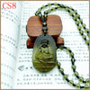 Nature Citrine Bouddha Healing Crystals Stone Necklace Pendant Lucky Men Women Fine Jewerly Charms Girlfriend Gifts Beads Chain