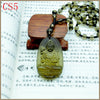 Nature Citrine Bouddha Healing Crystals Stone Necklace Pendant Lucky Men Women Fine Jewerly Charms Girlfriend Gifts Beads Chain