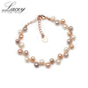 Near round pearl bracelets,multi color natural pearl bracelets & bangles for women