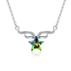 Necklace 925 Sterling Silver Crystal Star Pendant Necklaces Classic Sterling Silver Jewelry Pure Silver Necklaces Women Jewelry