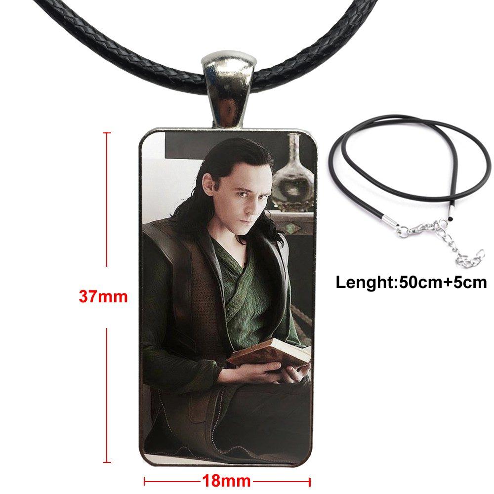 Necklace Long Chain With Rectangle Necklace Jewelry For Women Girls Loki Thor The Dark World
