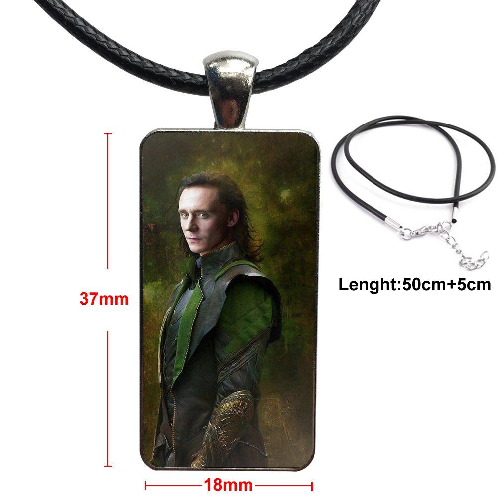 Necklace Long Chain With Rectangle Necklace Jewelry For Women Girls Loki Thor The Dark World