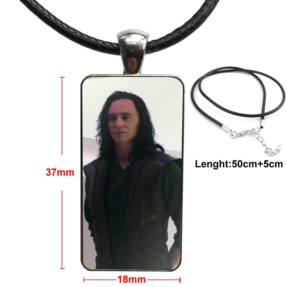 Necklace Long Chain With Rectangle Necklace Jewelry For Women Girls Loki Thor The Dark World