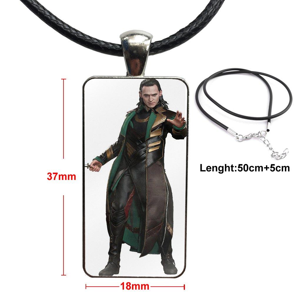 Necklace Long Chain With Rectangle Necklace Jewelry For Women Girls Loki Thor The Dark World