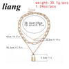 Necklace For Women Goth Jewelry чокер Hip-hop Exaggerated Thick Chain Women's Multilayer lock-shaped Love Necklace Sweater Chain