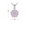 Necklace For Women Pink Crystal Flower Pendant Korean Chain Vintage Designer  Quality Jewelry  GaaBou