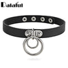 Necklace Sexy PU Leather Collar Restraints Neck Lock SM Restraint Bondage Sex Toy Punk Gothic Jewelry X628