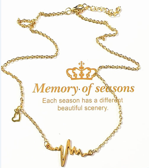 Necklace Wholesale 2020 New Fashion Jewelry Imitation Gold Silver Ecg Heart Necklace Clavicle Choker Pendant Necklace Maxi