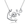 Necklace Women 925 Sterling Silver AAA Cubic Zircon 3 Color Anchor Crystal Stone Pendant Necklace Fine 925 Jewelry Collares Gift