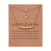 Necklace Women Karma Gold Color Three Circle Pearls of LOVE Good Luck Elephant Dragonfly Butterfly Sun Wings Chain Choker Gifts