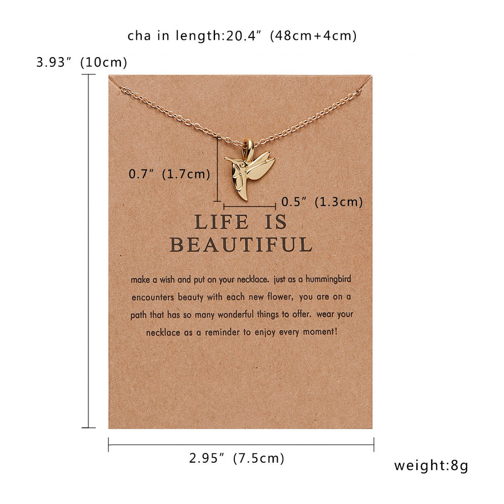 Necklace Women Karma Gold Color Three Circle Pearls of LOVE Good Luck Elephant Dragonfly Butterfly Sun Wings Chain Choker Gifts