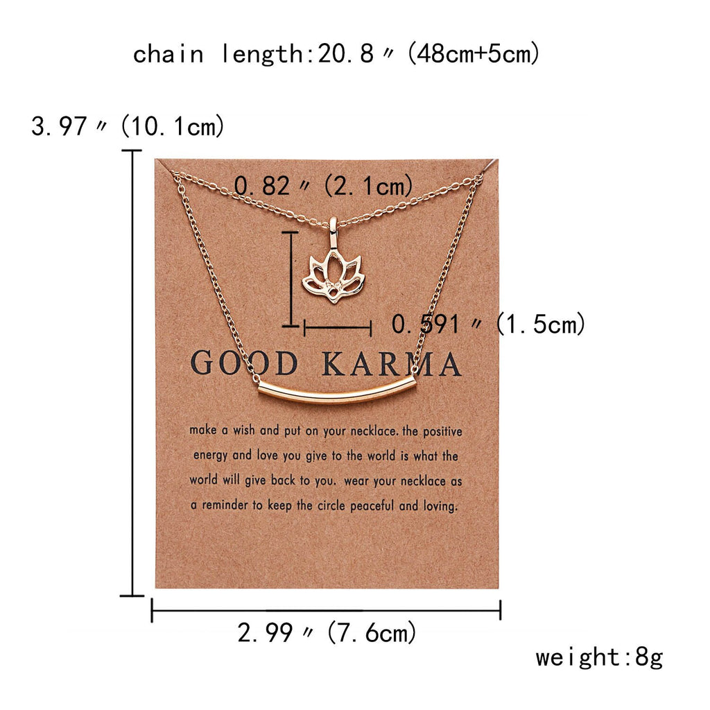 Necklace Women Karma Gold Color Three Circle Pearls of LOVE Good Luck Elephant Dragonfly Butterfly Sun Wings Chain Choker Gifts