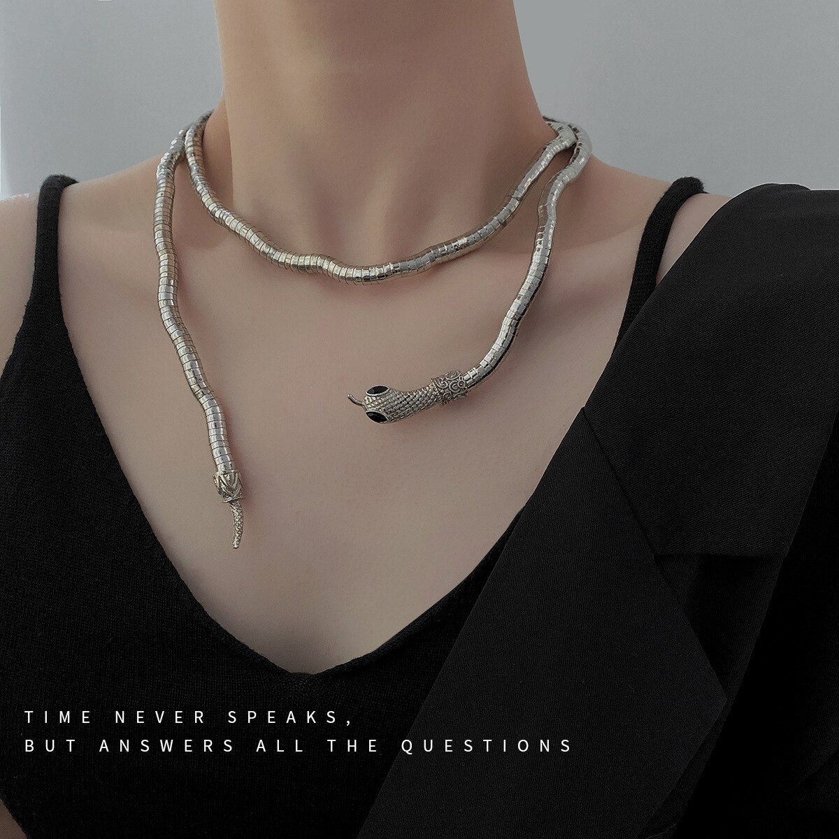 Necklace WomenNecklace Men and  European  American Style Exaggerated Niche Personality Design  Adjustable Shape Collar Gothic