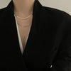 Necklace for Women 2021 Ins Cold Wind Double Necklace Design Simple and Stainless Steel Necklace Versatile Necklace