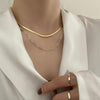 Necklace for Women 2021 Ins Cold Wind Double Necklace Design Simple and Stainless Steel Necklace Versatile Necklace