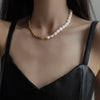 Necklace for Women Leisure Geometry Pearl Chain Necklace Simple Light  Clavicle Chain Jewelry