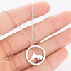 Necklaces For Women Stainless Steel  Mountain Peak Clavicle Chain Accessories Jewelry Friendship Commemorat Gift Rose Gold Chain