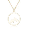 Necklaces For Women Stainless Steel  Mountain Peak Clavicle Chain Accessories Jewelry Friendship Commemorat Gift Rose Gold Chain