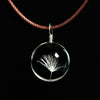 Necklaces & Pendants Crystal Long Necklace Women 2020 Silver Gold Handmade Glass Dried Flowers Dandelion Pendant Necklace Women