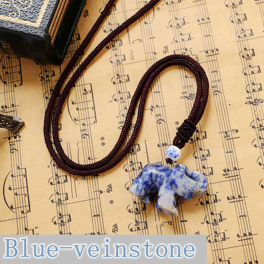 Necklaces & Pendants Natural Stone For Women And Men Natural Crystal Elephant Obsidian Rainbow Beads Ball Transfer Lucky Love