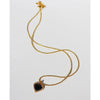 Necklaces for Women Neck Chain Female Jewelry   Gift Vintage Black Heart Zircon Crystal Beads Pendant