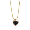 Necklaces for Women Neck Chain Female Jewelry   Gift Vintage Black Heart Zircon Crystal Beads Pendant