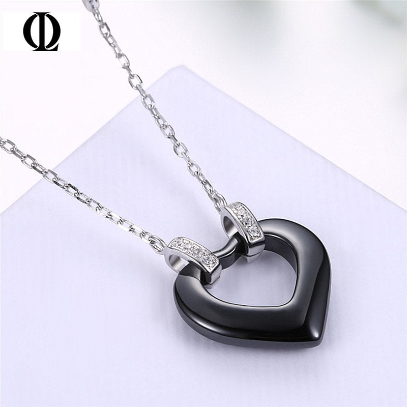 Necklaces of KJ-SB-N025 Fashion Fine Jewelry, silver necklaces,black obsidian pendant,lovely pendant for Women, or gift