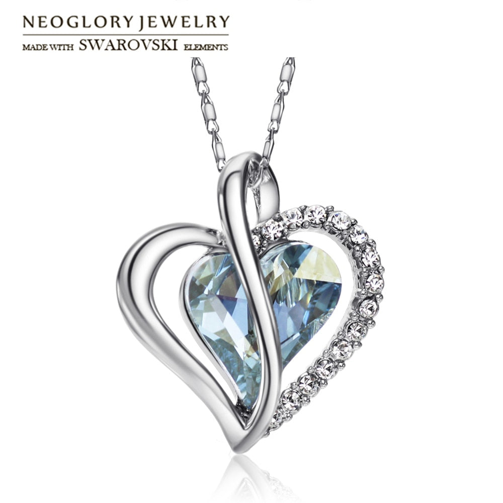 Neoglory-Austria-Crystal-Rhinestone-Long-Necklace-Romantic-Love-Heart-Style-Alloy-Platinum-Plated-For-Trendy-Party